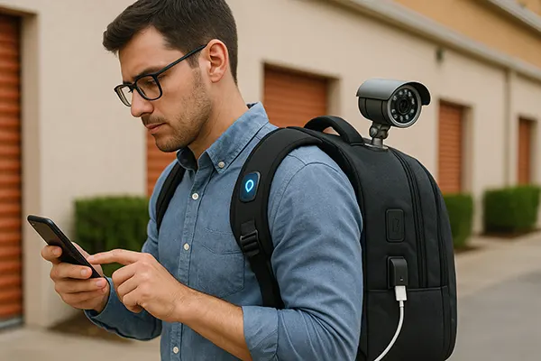 Sensor-equipped backpack